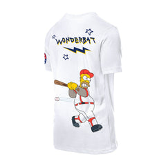 Texas Rangers MLB x Simpsons Homer Wonderbat T-Shirt - White | New Era
