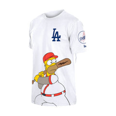 Los Angeles Dodgers MLB x Simpsons Homer Wonderbat T-Shirt - White | New Era