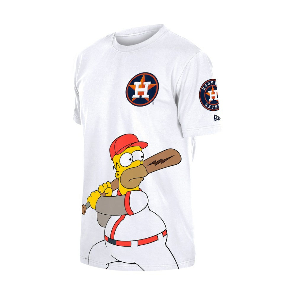 Houston Astros MLB x Simpsons Homer Wonderbat T-Shirt - White | New Era