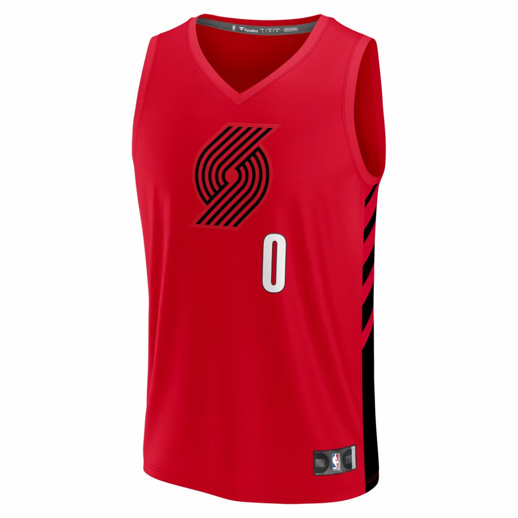 Damian Lillard Portland Trail Blazers Fast Break Replica Jersey - Red - Statement Edition | Fanatics online