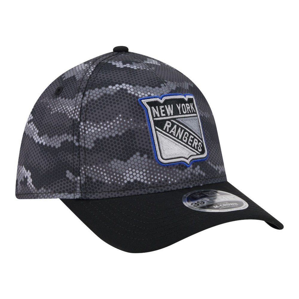 New York Rangers New Era Zero Dark 39THIRTY Flex Hat Black