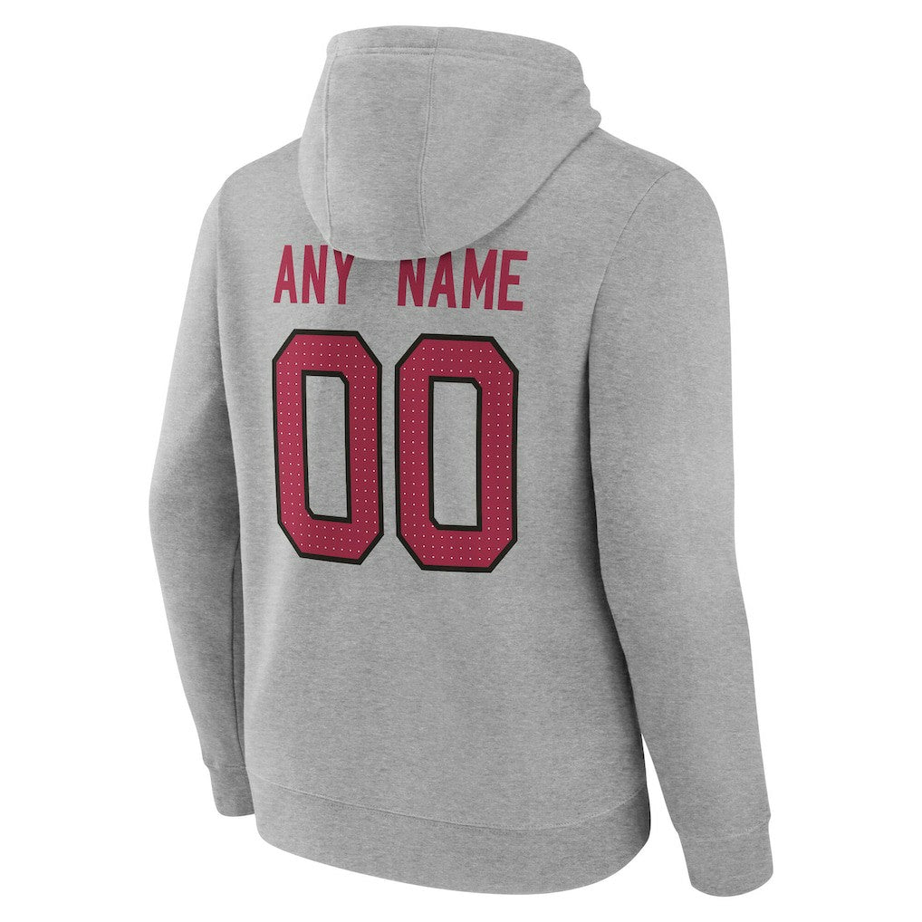 Arizona Cardinals Team Authentic Personalized Name & Number Hoodie - Gray outlet