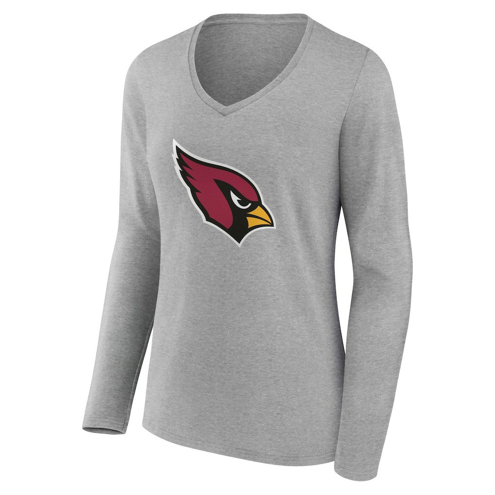 Arizona Cardinals Women's Team Authentic Personalized Name & Number Long Sleeve V-Neck T-Shirt - Gray sale
