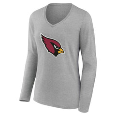 Arizona Cardinals Women's Team Authentic Personalized Name & Number Long Sleeve V-Neck T-Shirt - Gray sale