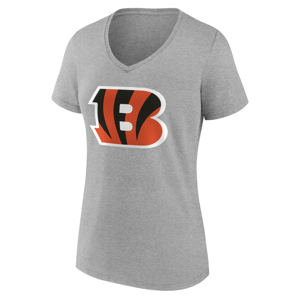 Cincinnati Bengals Women's Team Authentic Personalized Name & Number V-Neck T-Shirt - Gray sale