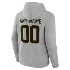 Cleveland Browns Team Authentic Personalized Name & Number Hoodie - Gray discount