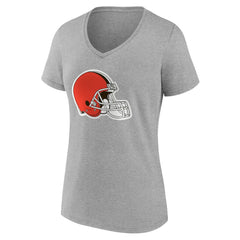 Cleveland Browns Women's Team Authentic Personalized Name & Number V-Neck T-Shirt - Gray for sale