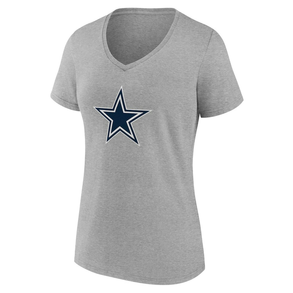 Dallas Cowboys Women's Team Authentic Personalized Name & Number V-Neck T-Shirt - Gray on sale