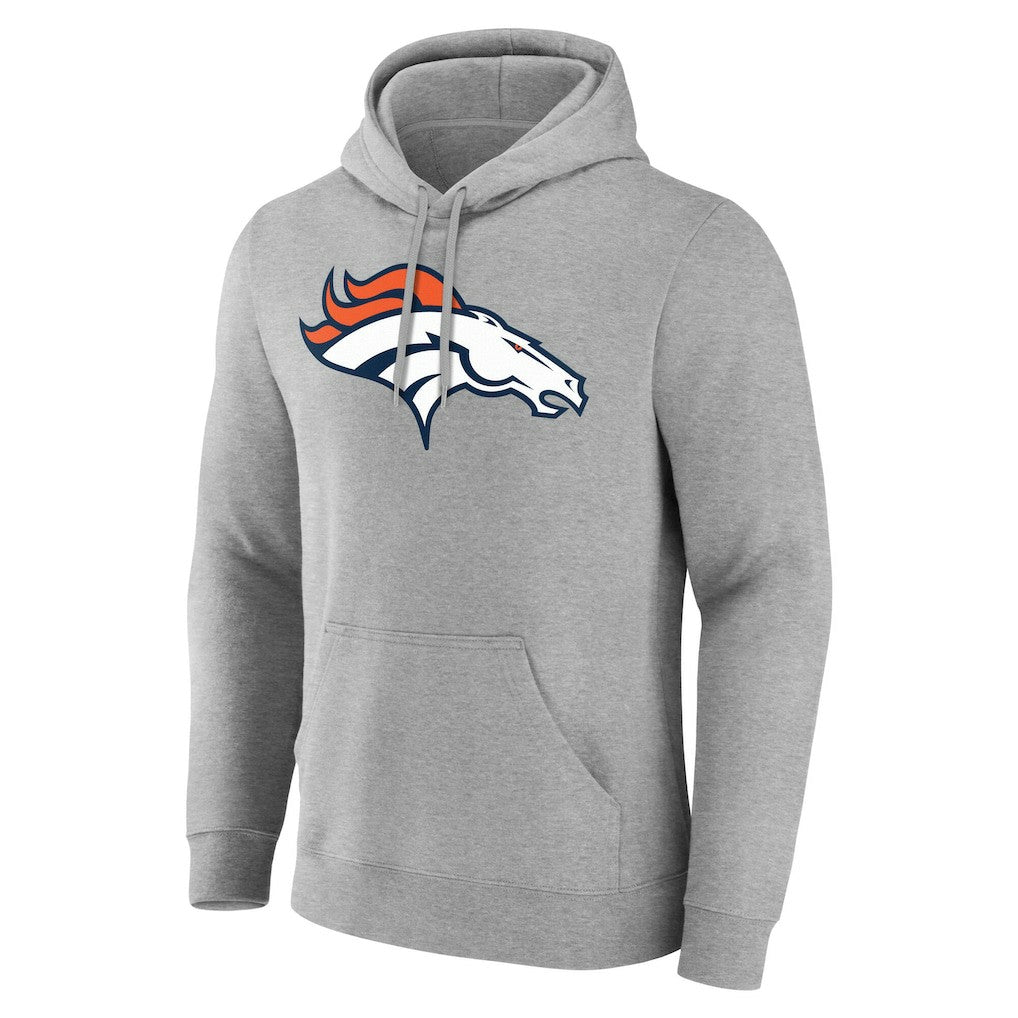 Denver Broncos Team Authentic Personalized Name & Number Hoodie - Gray discount