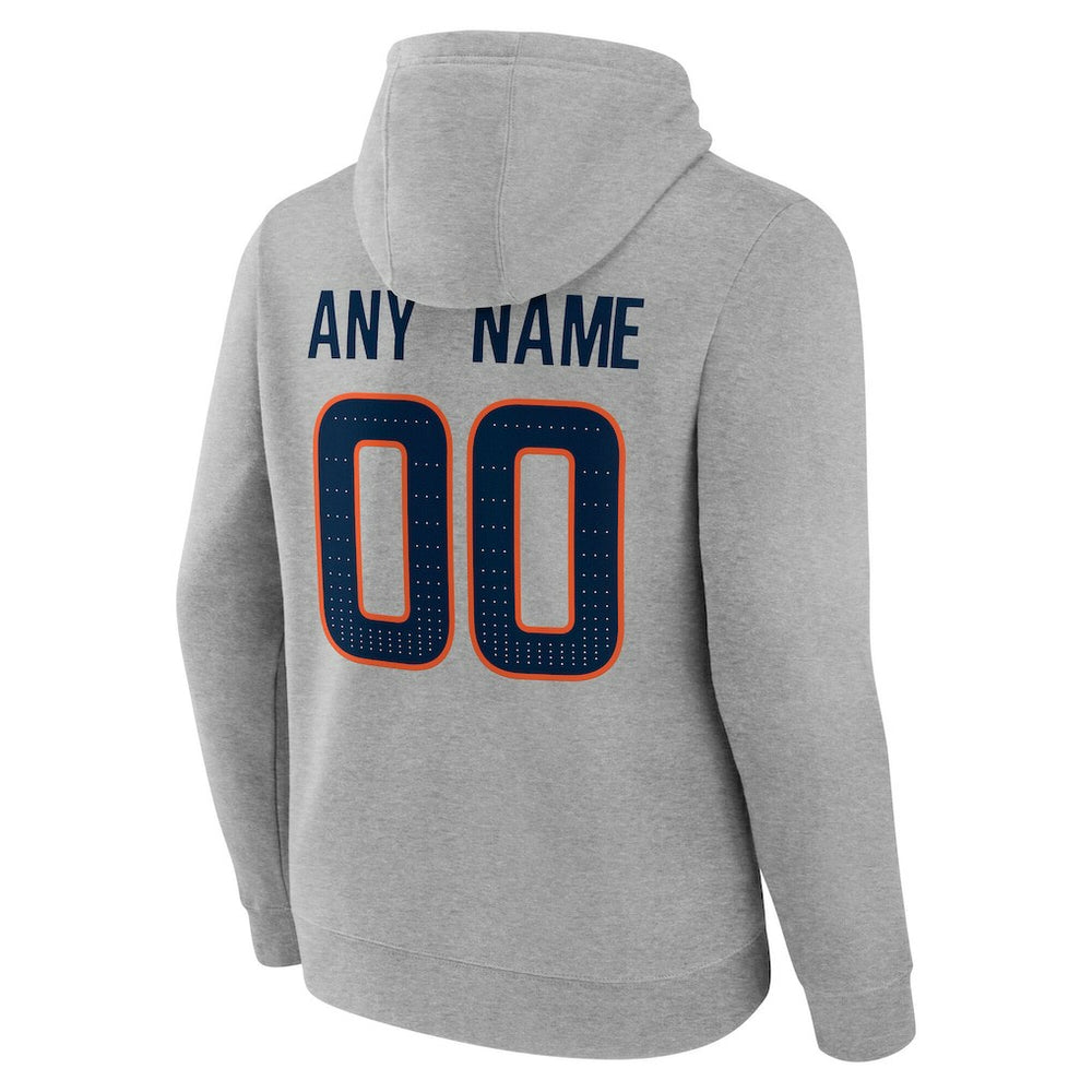 Denver Broncos Team Authentic Personalized Name & Number Hoodie - Gray discount
