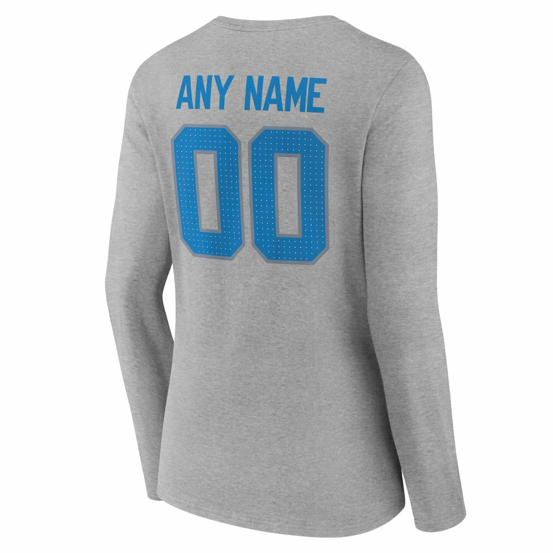 Detroit Lions Women's Team Authentic Personalized Name & Number Long Sleeve V-Neck T-Shirt - Gray sale