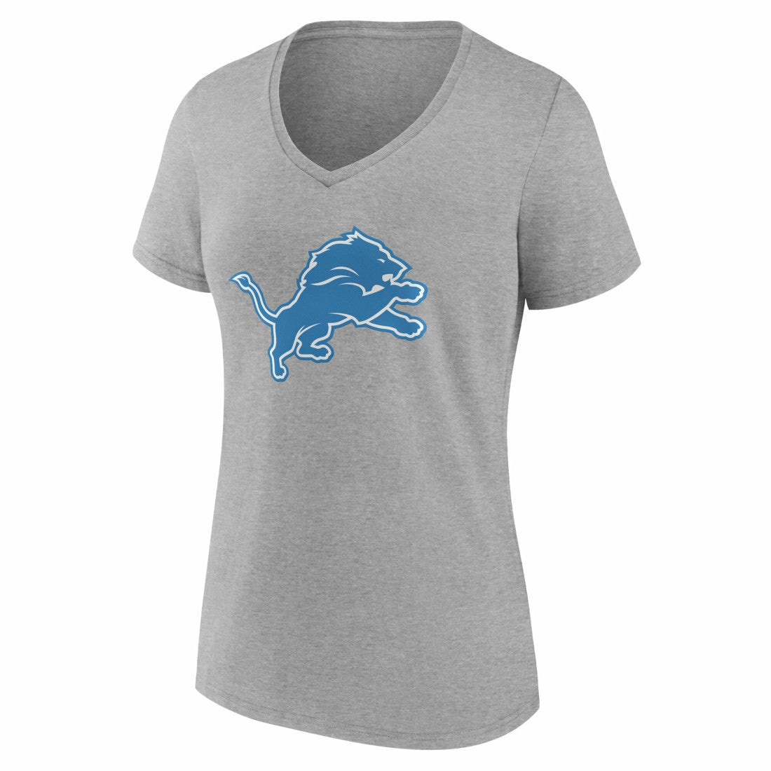 Detroit Lions Women's Team Authentic Personalized Name & Number V-Neck T-Shirt - Gray outlet