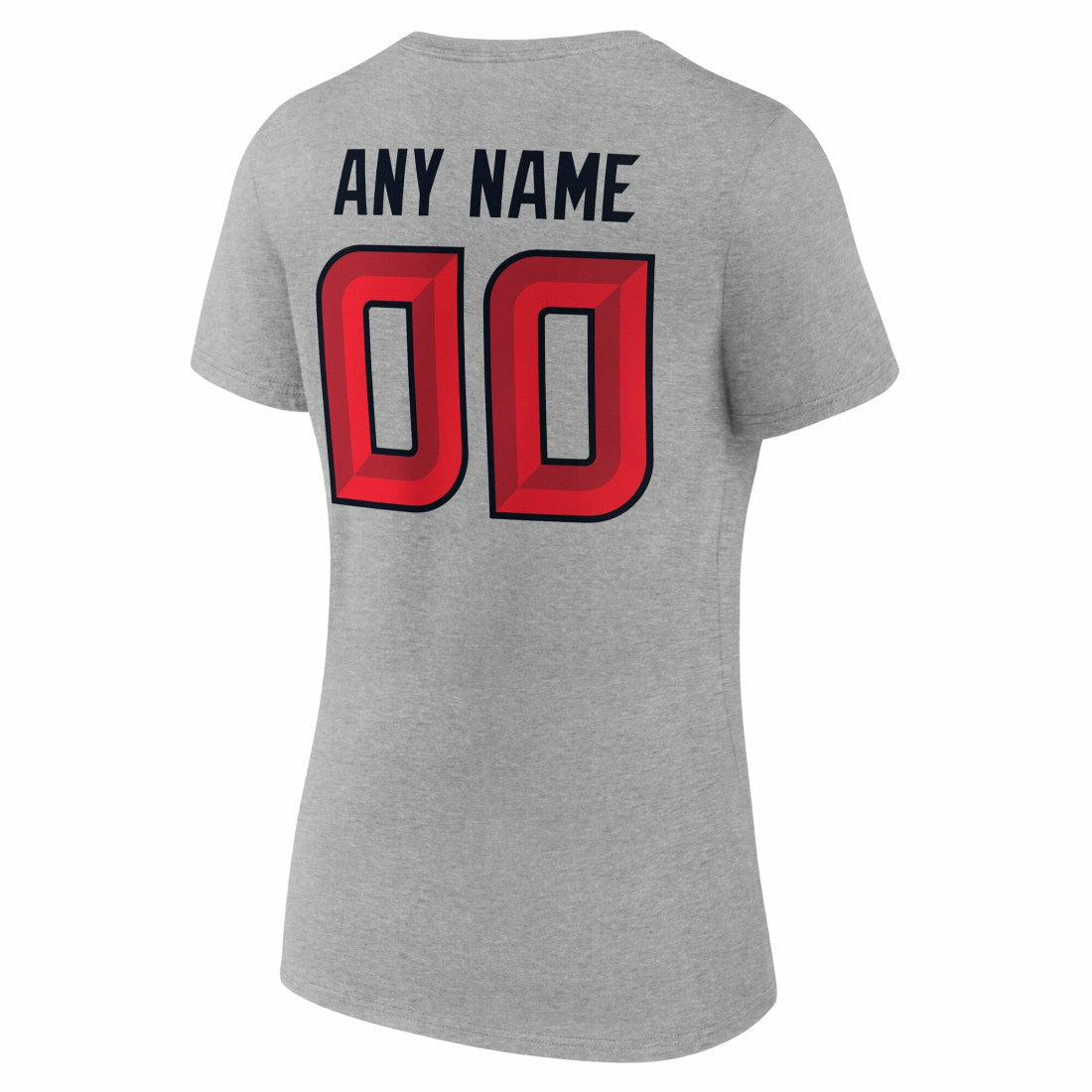 Houston Texans Women's Team Authentic Personalized Name & Number V-Neck T-Shirt - Gray cheap
