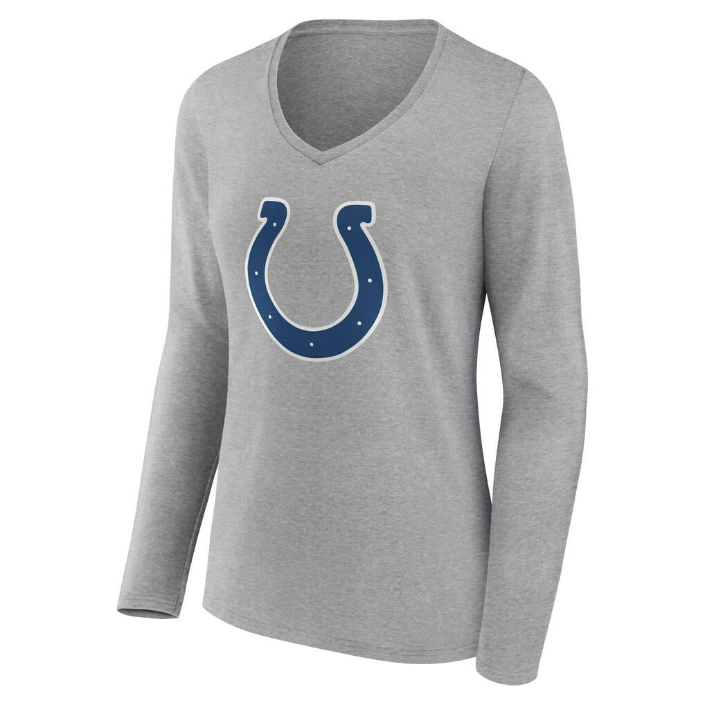 Indianapolis Colts Women's Team Authentic Personalized Name & Number Long Sleeve V-Neck T-Shirt - Gray online