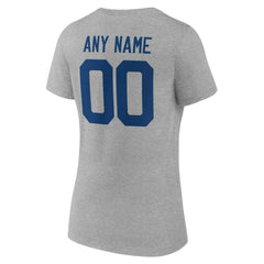 Indianapolis Colts Women's Team Authentic Personalized Name & Number V-Neck T-Shirt - Gray outlet