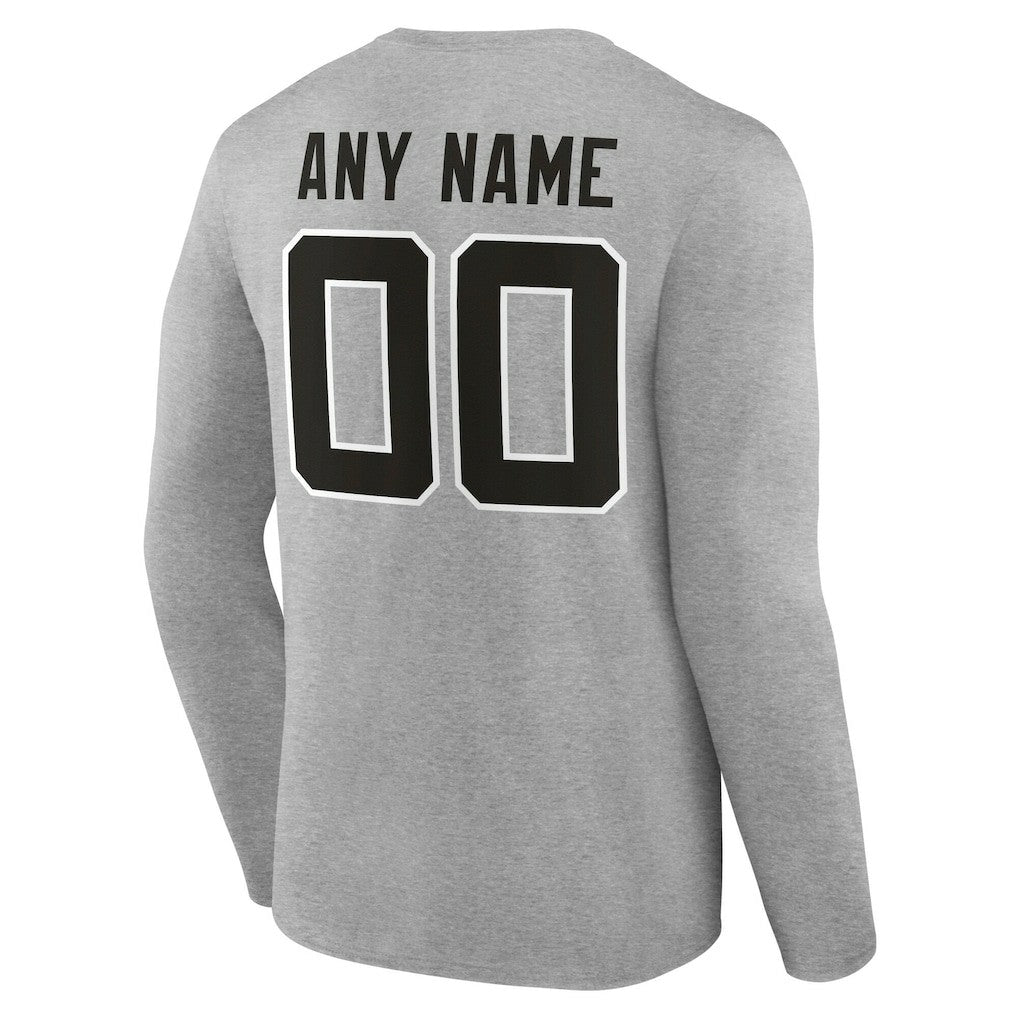 Jacksonville Jaguars Team Authentic Personalized Name & Number Long Sleeve T-Shirt - Gray online