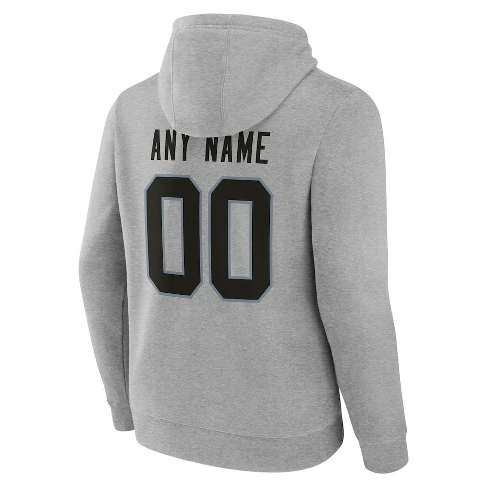 Las Vegas Raiders Team Authentic Personalized Name & Number Hoodie - Gray discount