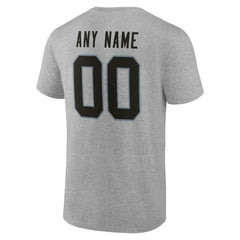 Las Vegas Raiders Team Authentic Personalized Name & Number T-Shirt - Gray sale