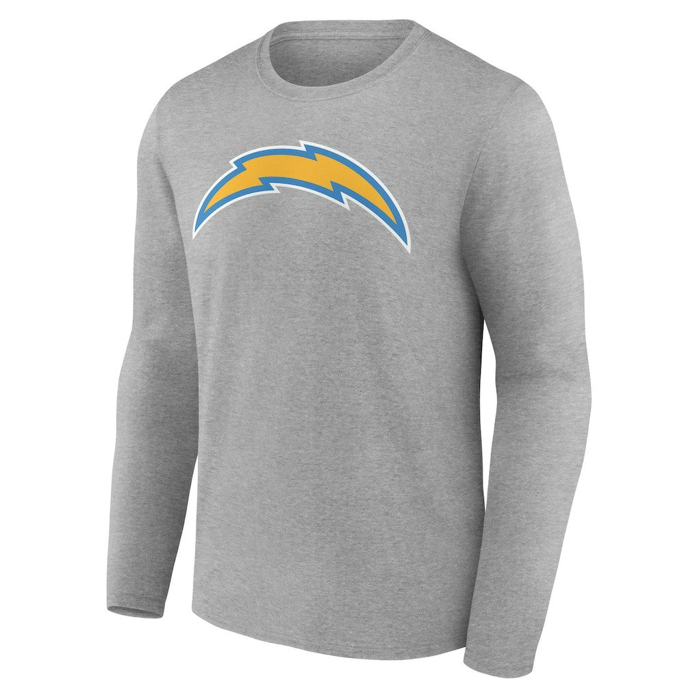 Los Angeles Chargers Team Authentic Personalized Name & Number Long Sleeve T-Shirt - Gray for sale