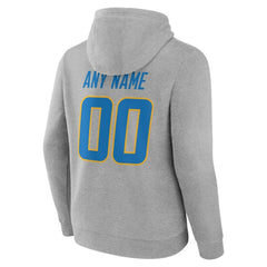 Los Angeles Chargers Team Authentic Personalized Name & Number Hoodie - Gray discount
