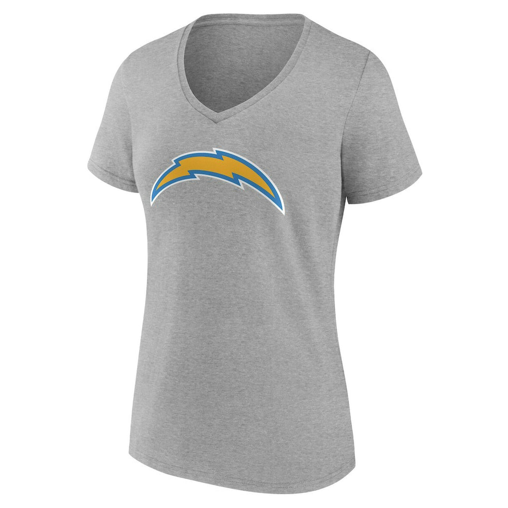 Los Angeles Chargers Women's Team Authentic Personalized Name & Number V-Neck T-Shirt - Gray online