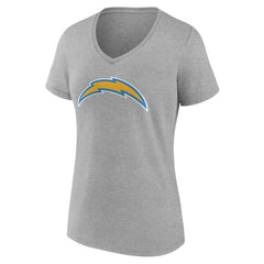 Los Angeles Chargers Women's Team Authentic Personalized Name & Number V-Neck T-Shirt - Gray online