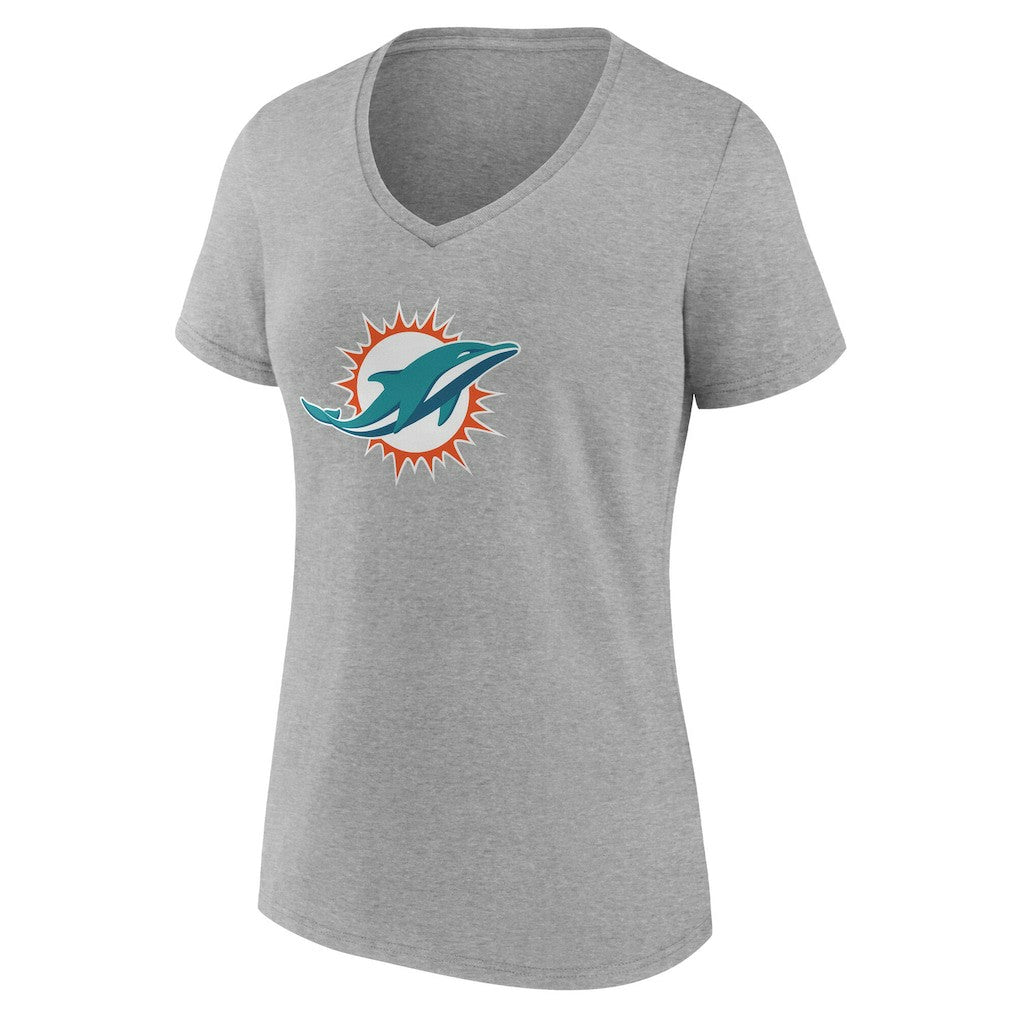 Miami Dolphins Women's Team Authentic Personalized Name & Number V-Neck T-Shirt - Gray outlet