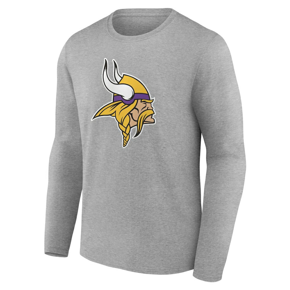 Minnesota Vikings Team Authentic Personalized Name & Number Long Sleeve T-Shirt - Gray for sale