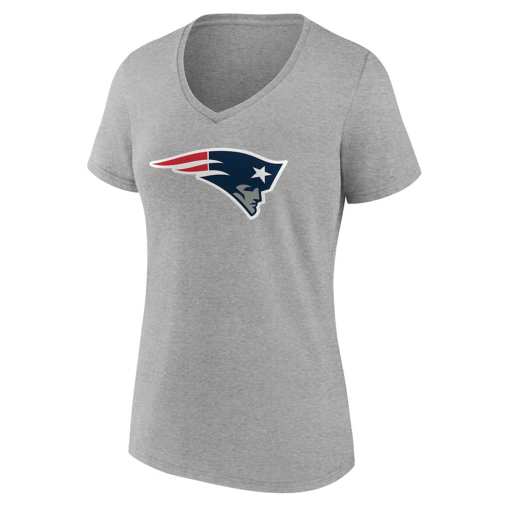 New England Patriots Women's Team Authentic Personalized Name & Number V-Neck T-Shirt - Gray online