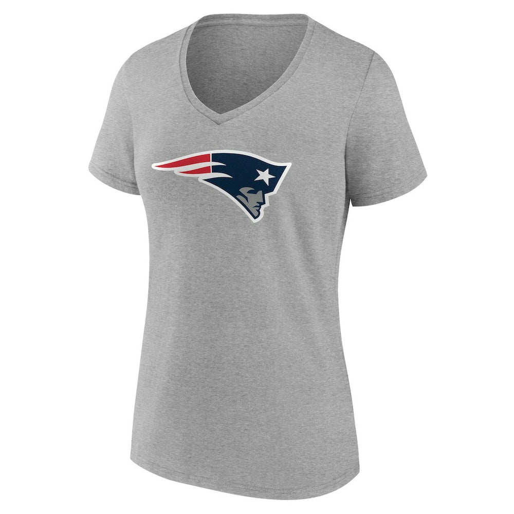 New England Patriots Women's Team Authentic Personalized Name & Number V-Neck T-Shirt - Gray online