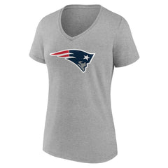 New England Patriots Women's Team Authentic Personalized Name & Number V-Neck T-Shirt - Gray online