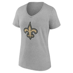 New Orleans Saints Women's Team Authentic Personalized Name & Number V-Neck T-Shirt - Gray outlet