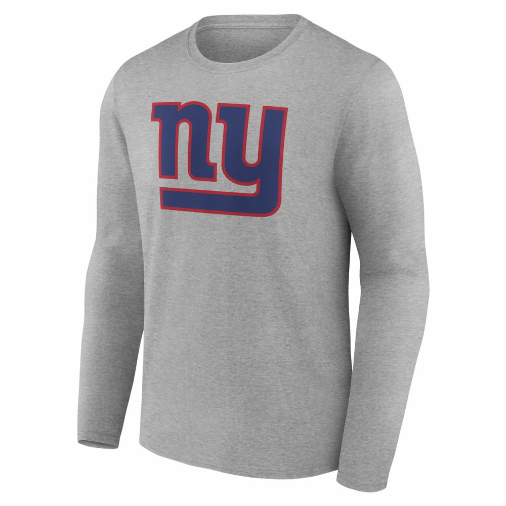 New York Giants Team Authentic Personalized Name & Number Long Sleeve T-Shirt - Gray cheap
