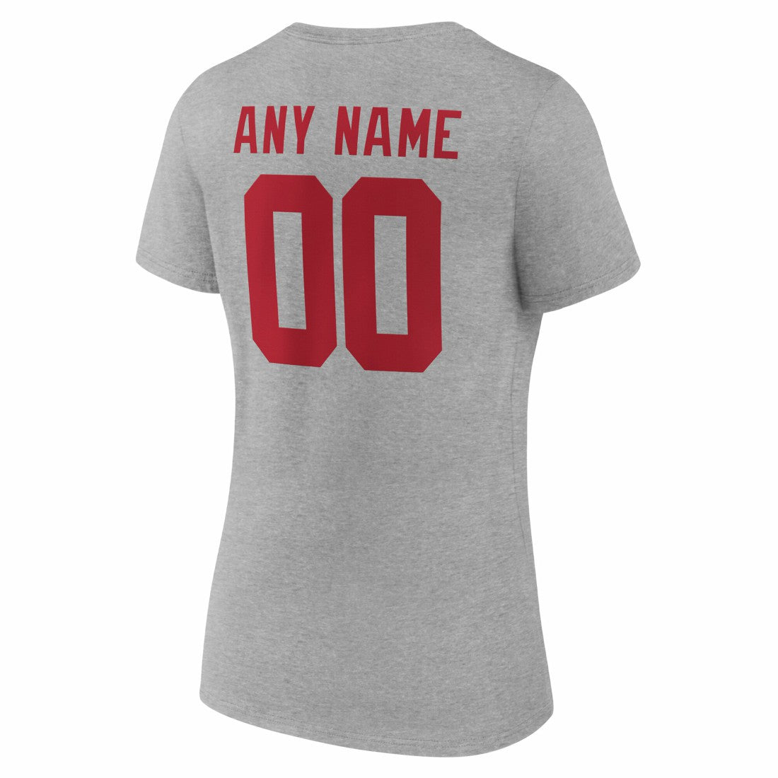 New York Giants Women's Team Authentic Personalized Name & Number V-Neck T-Shirt - Gray cheap