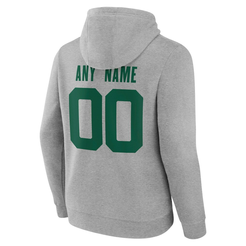 New York Jets Team Authentic Personalized Name & Number Hoodie - Gray outlet