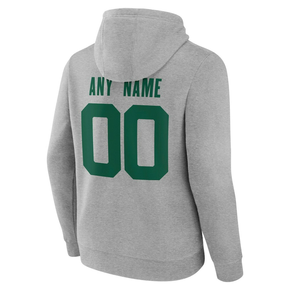 New York Jets Team Authentic Personalized Name & Number Hoodie - Gray outlet