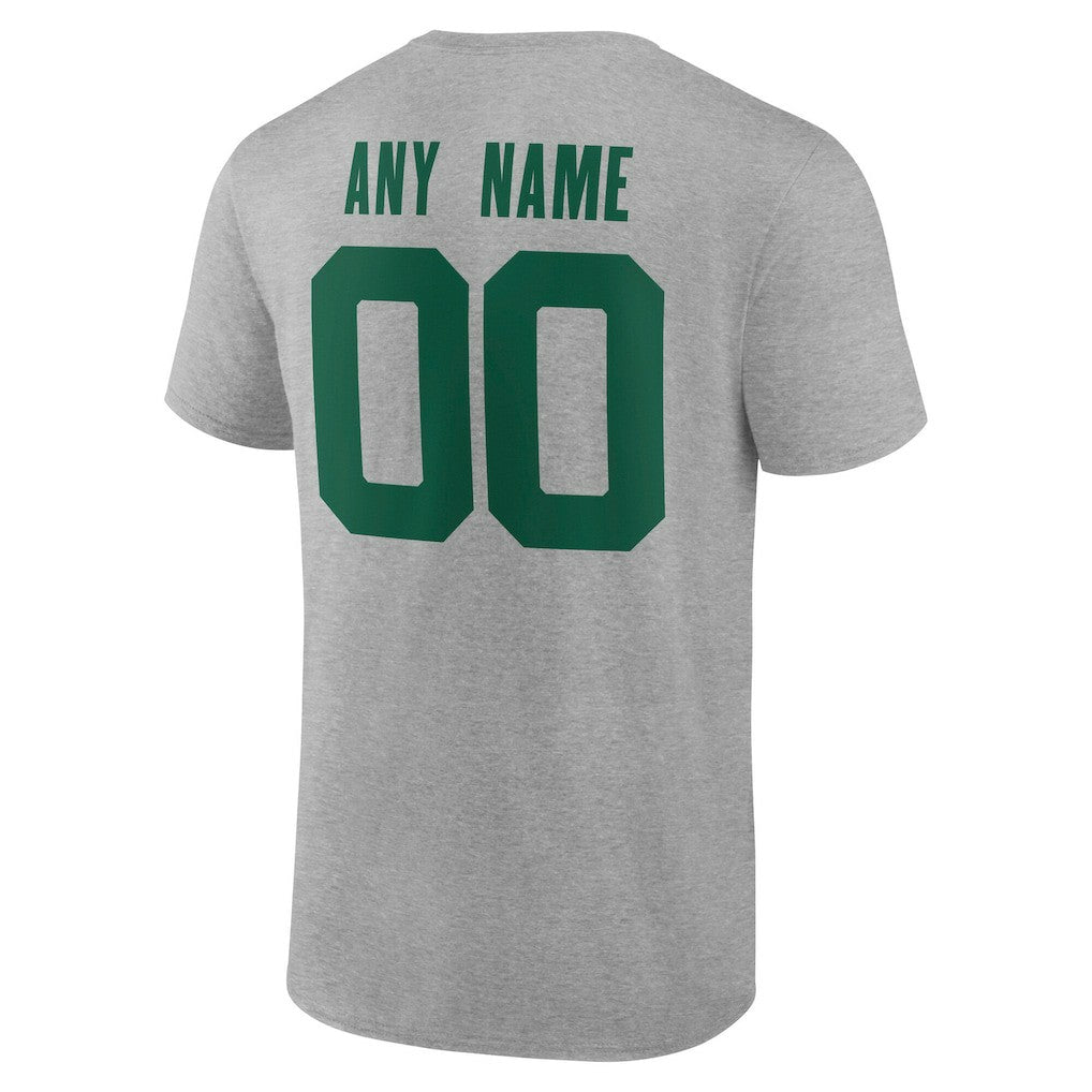 New York Jets Team Authentic Personalized Name & Number T-Shirt - Gray outlet