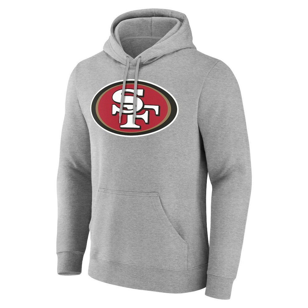 San Francisco 49ers Team Authentic Personalized Name & Number Hoodie - Gray cheap
