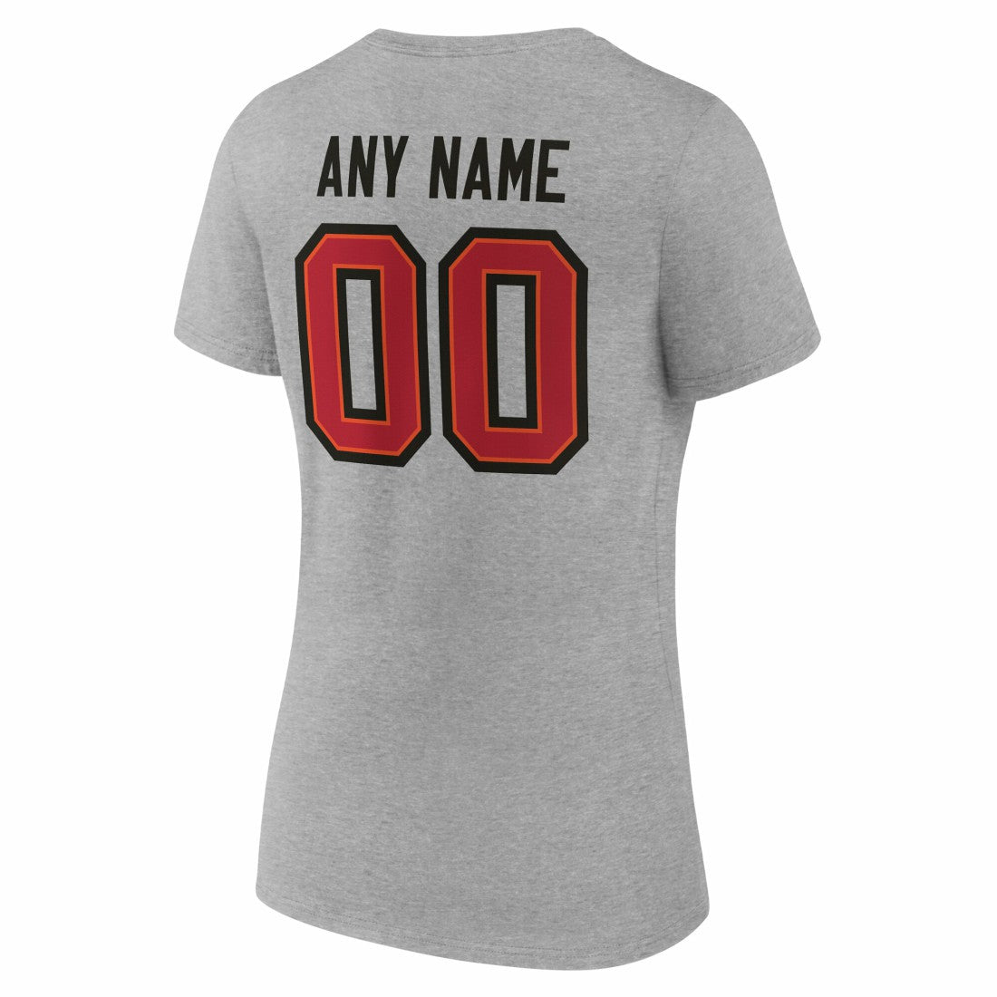 Tampa Bay Buccaneers Women's Team Authentic Personalized Name & Number V-Neck T-Shirt - Gray discount