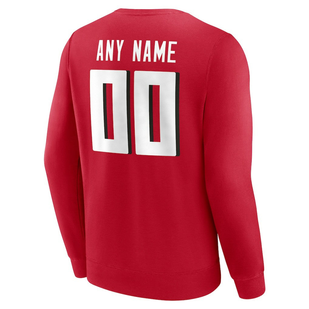 Atlanta Falcons Team Authentic Personalized Name & Number Sweatshirt - Red online