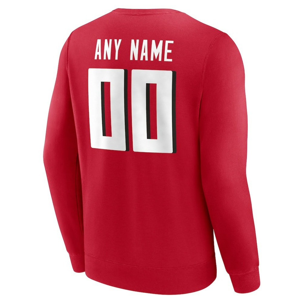 Atlanta Falcons Team Authentic Personalized Name & Number Sweatshirt - Red online