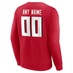 Atlanta Falcons Team Authentic Personalized Name & Number Sweatshirt - Red online