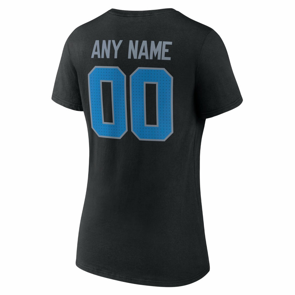 Detroit Lions Women's Team Authentic Personalized Name & Number V-Neck T-Shirt - Black cheap