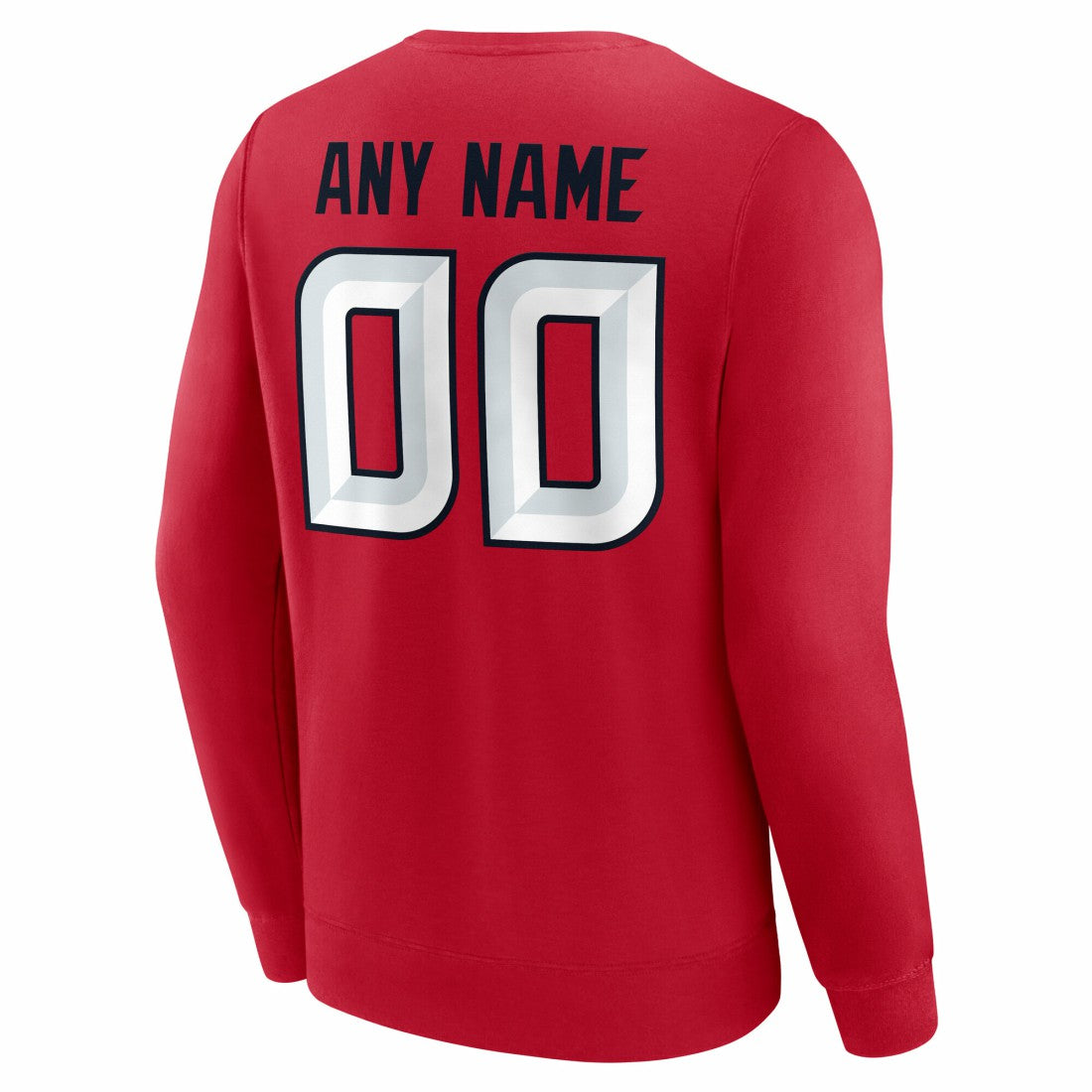 Houston Texans Team Authentic Personalized Name & Number Sweatshirt - Red sale