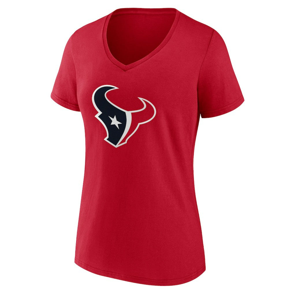 Houston Texans Women's Team Authentic Personalized Name & Number V-Neck T-Shirt - Red on sale