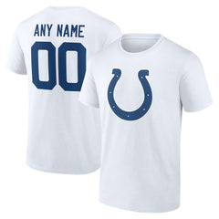 Indianapolis Colts Team Authentic Personalized Name & Number T-Shirt - White for sale