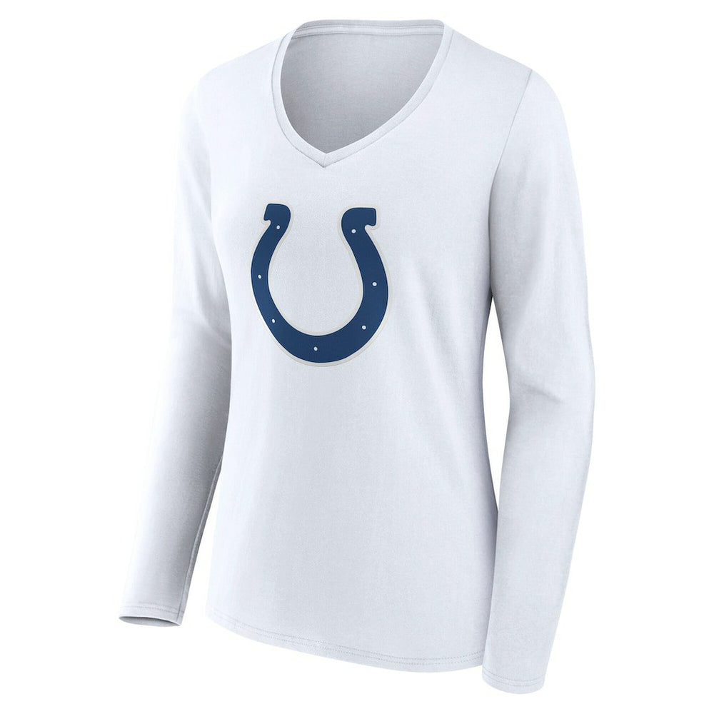 Indianapolis Colts Women's Team Authentic Personalized Name & Number Long Sleeve V-Neck T-Shirt - White outlet