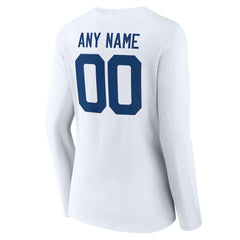 Indianapolis Colts Women's Team Authentic Personalized Name & Number Long Sleeve V-Neck T-Shirt - White outlet