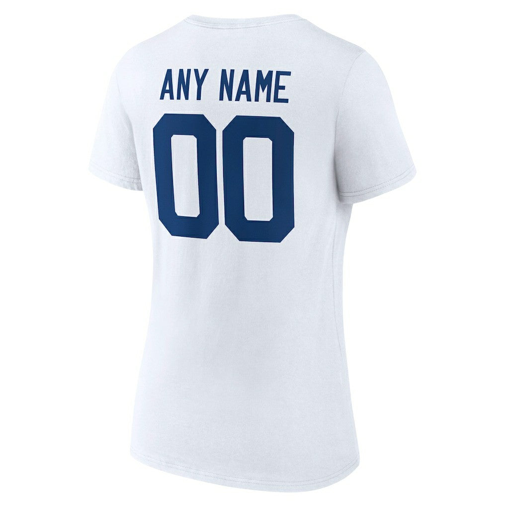 Indianapolis Colts Women's Team Authentic Personalized Name & Number V-Neck T-Shirt - White online