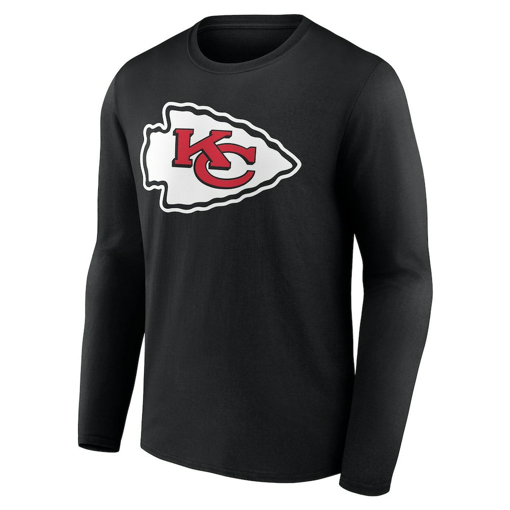 Kansas City Chiefs Team Authentic Personalized Name & Number Long Sleeve T-Shirt - Black sale